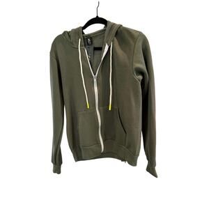 NEW STYLE REFORM dotty hoodie sweatshirt with neon smiles in olive
